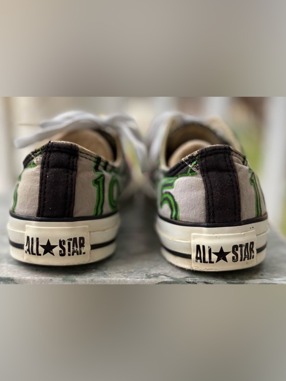 Converse Black and White Textile Low-Top Sneakers - Picture 5 of 6